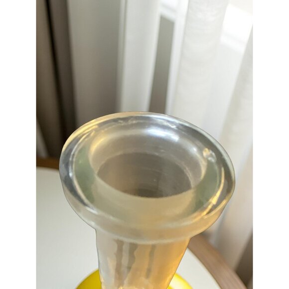 Vintage Romania Crystal Wine Decanter with Stopper Etched Floral Glass Bottle Ba - Picture 5 of 7